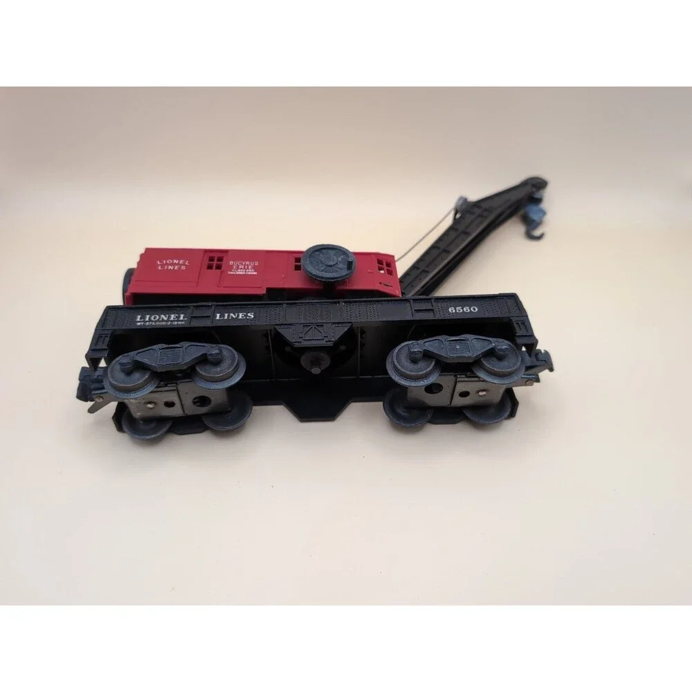 Original Lionel 6560-25 Operating Crane Work Car Bucyrus Erie Postwar O Gauge
